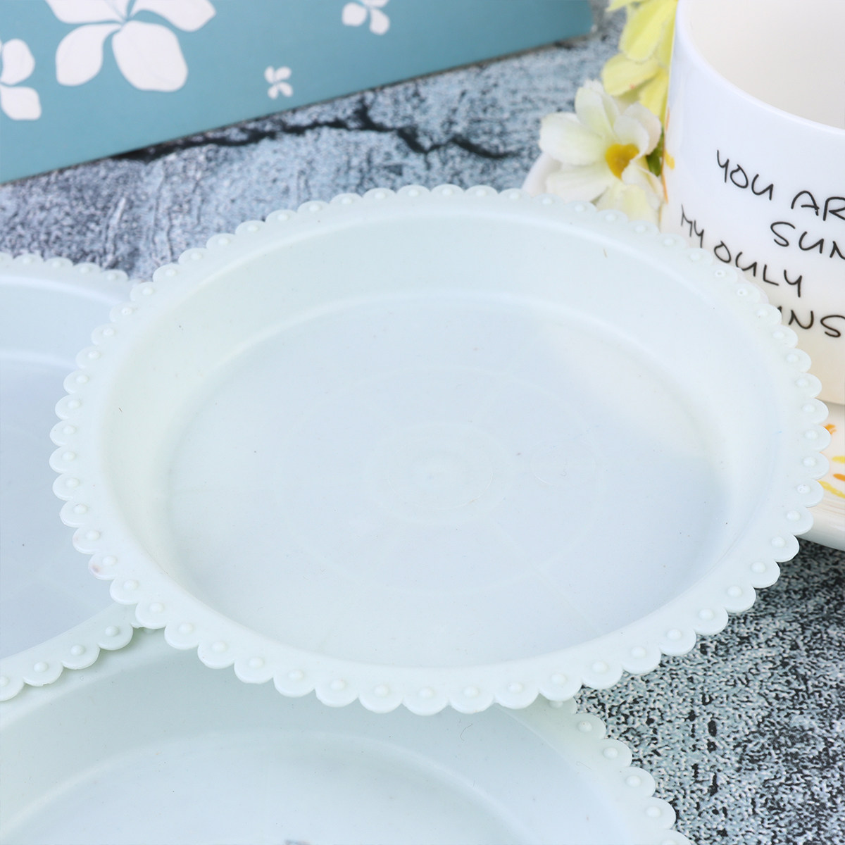 Drip Tray Saucer - 20 buah tatakan pot bunga bundar,