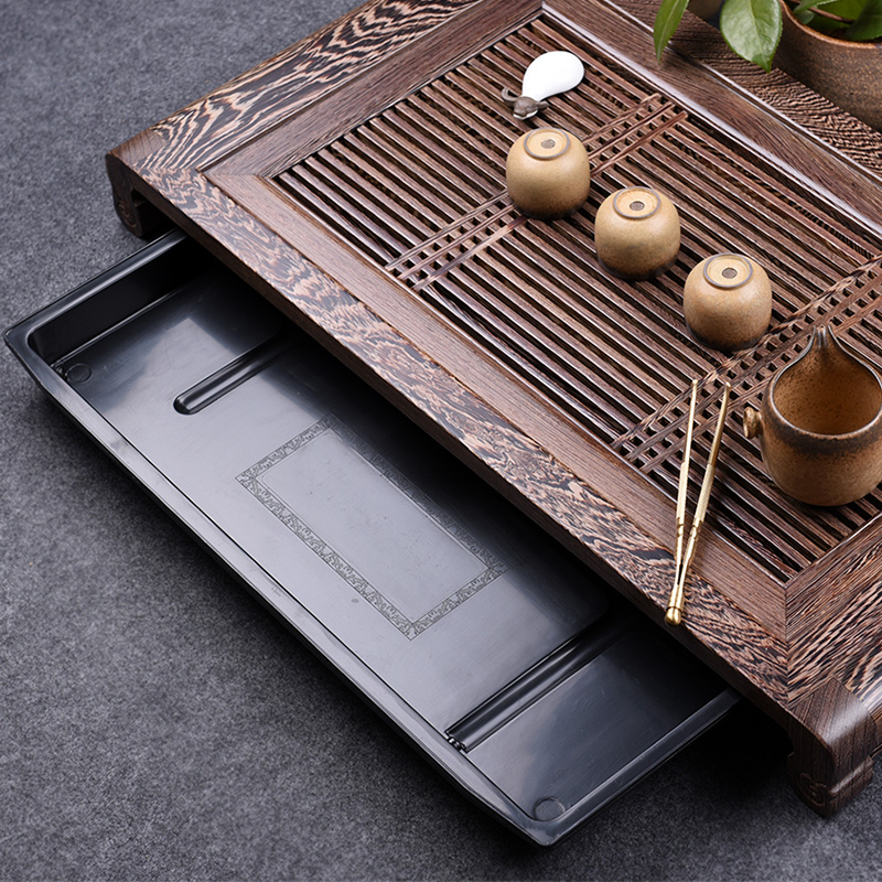 Drip Tray Saucer - Nampan teh kayu untuk penyimpanan, aksesoris
