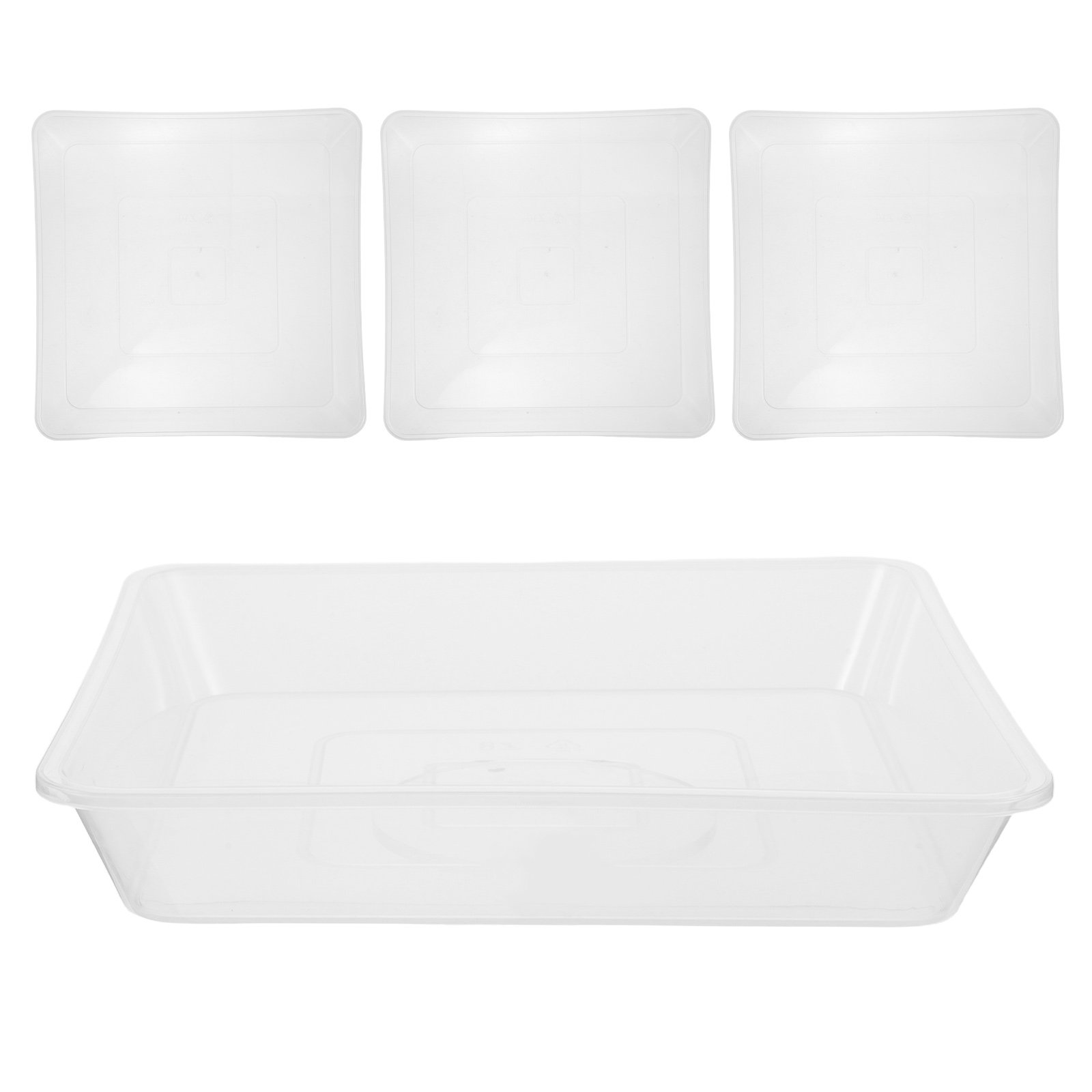 4 Buah Tatakan Tanaman Persegi - Drip Tray Saucer ulasan dan harga