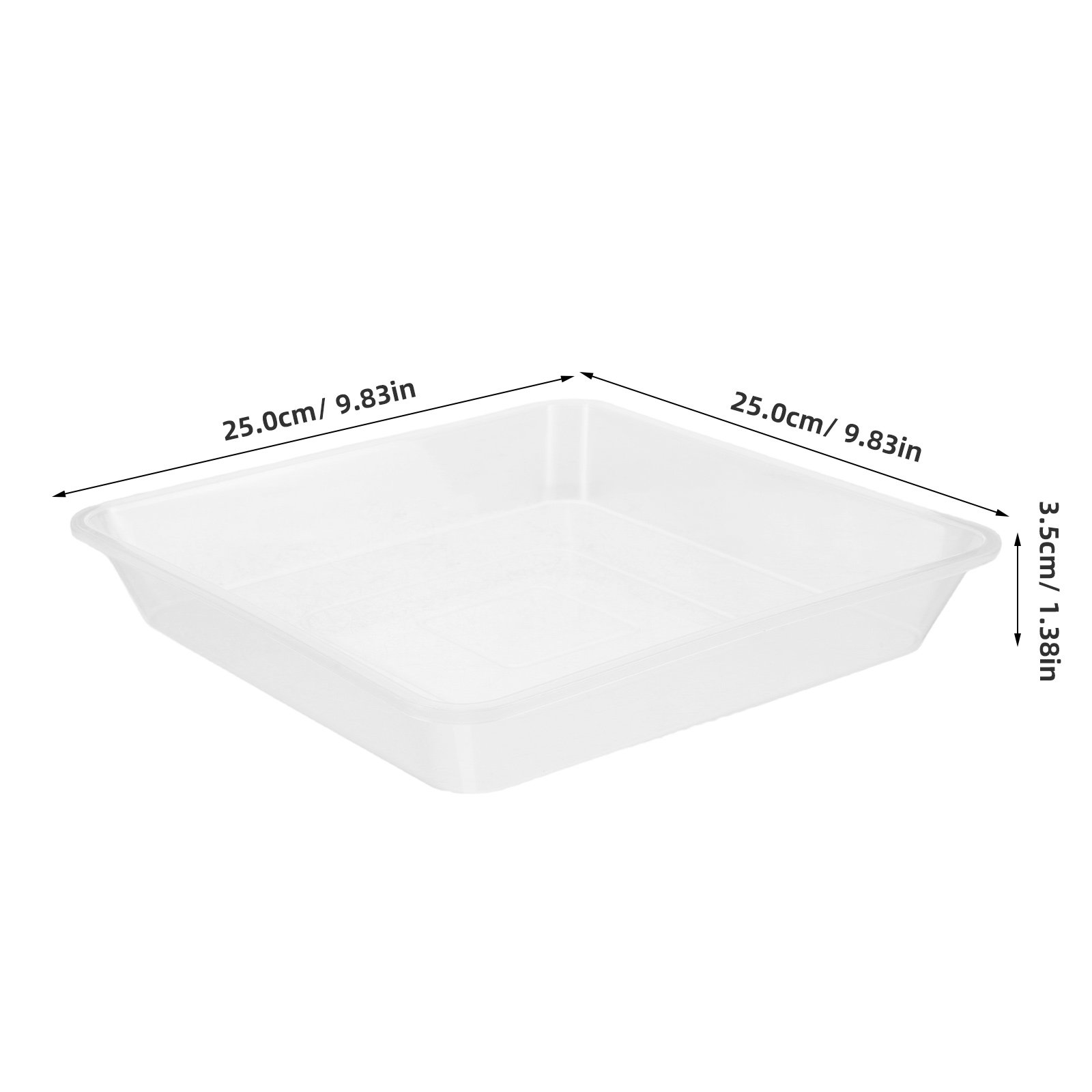 4 Buah Tatakan Tanaman Persegi - Drip Tray Saucer ulasan dan harga